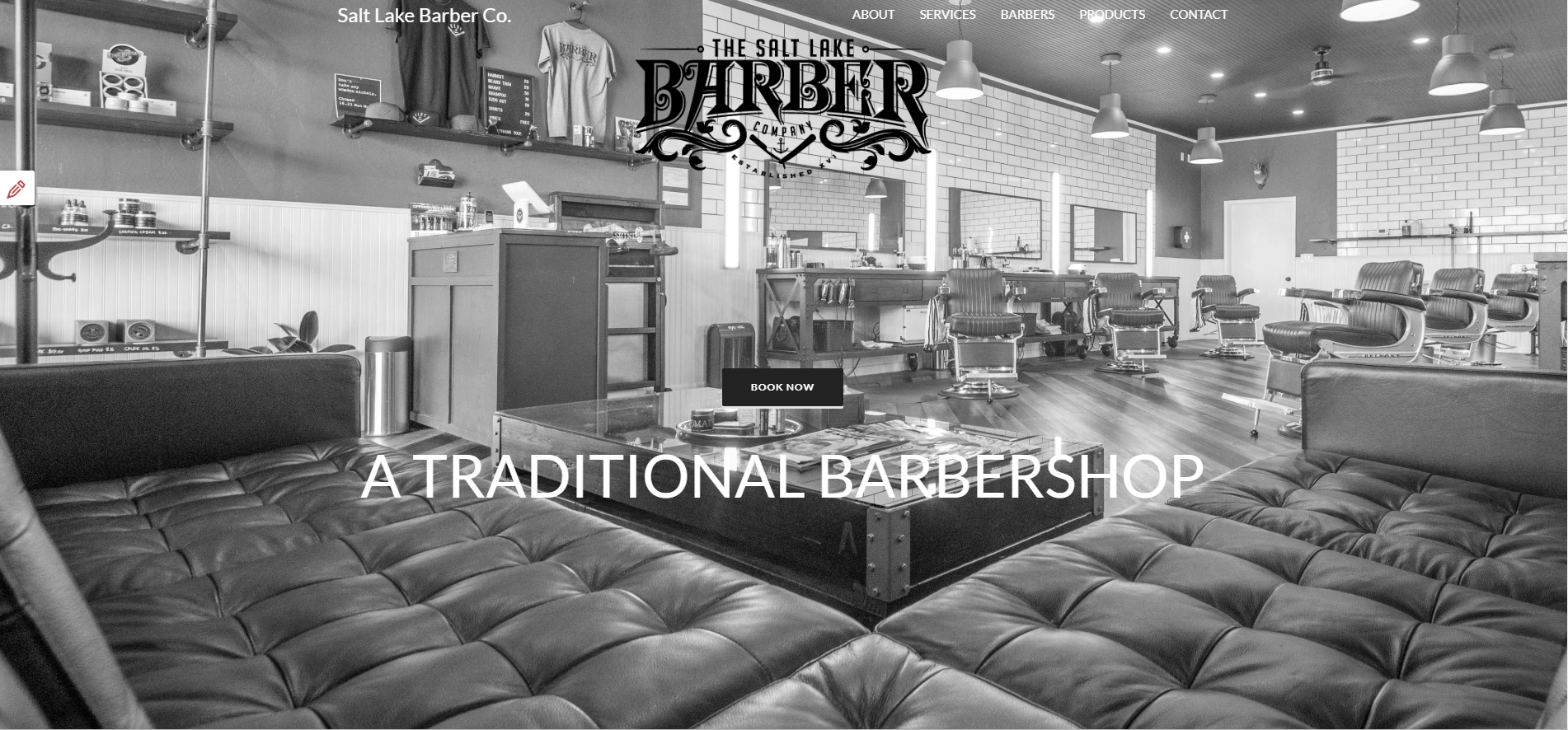 barbershop website design